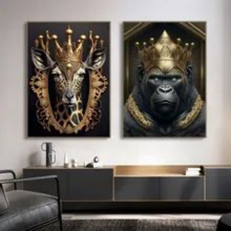 Animal Wall Art Canvas Prints and Posters Abstract Portrait Pictures Decorative Fabric Painting For Living Room Pictures No Frame3