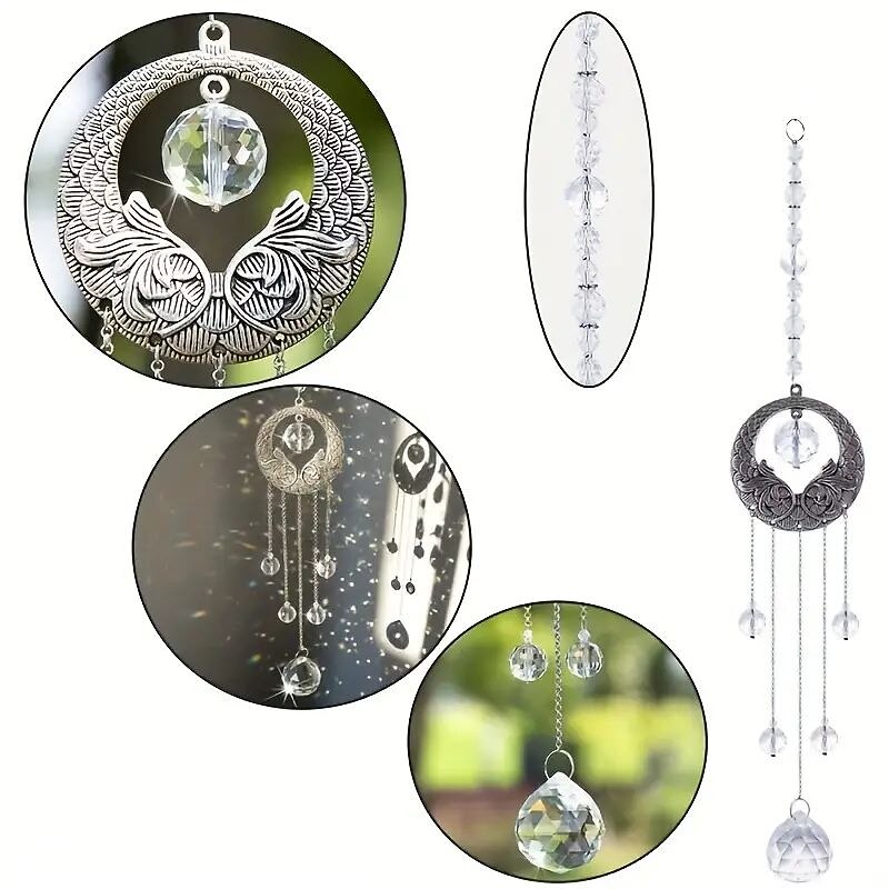 Gorgeous Crystal Wind Catcher Wind Chime - Add a Touch of Elegance to Your Garden or Window!3