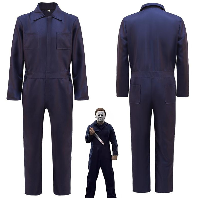 Michael Myers Halloween Cosplay Costume Mask Party Costume Halloween Cosplay Scary Costume Adults' Men's Halloween Carnival Masquerade Performance Party Easy Halloween Costumes Dress Up2