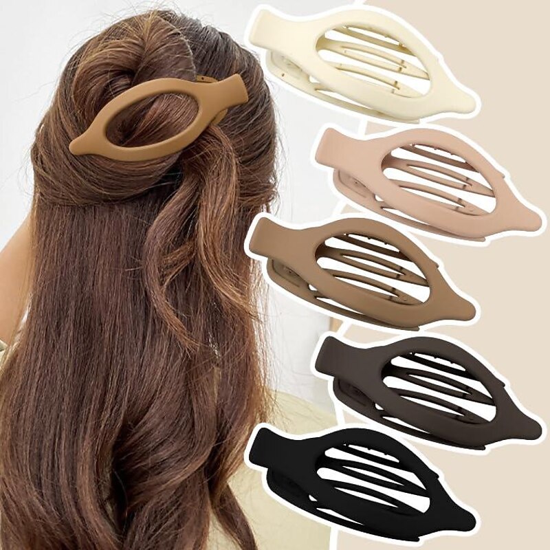 1PC Alligator Hair Clips for Women, Matte Flat Claw Clips for Thick Hair Flat Hair Clips French Barrette Jaw Clips, 4.52