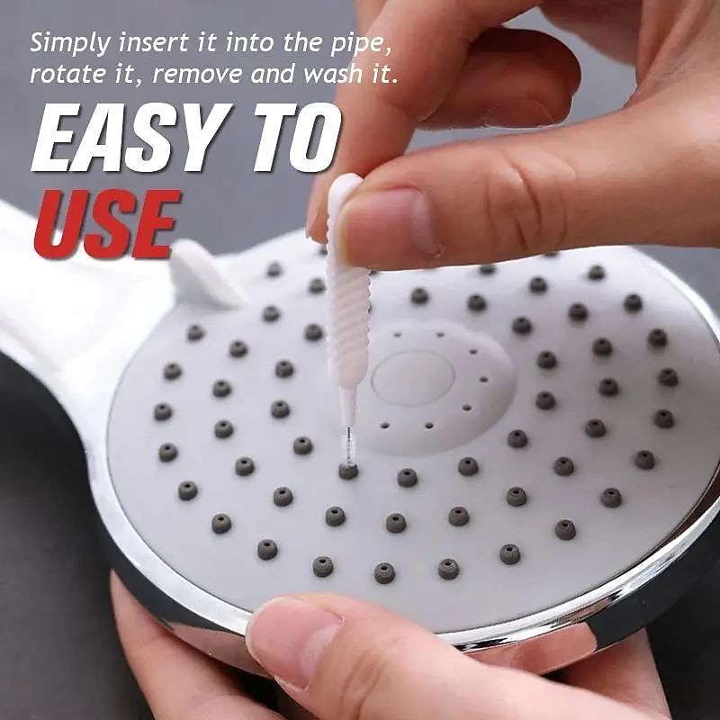 10Pcs Shower Head Hole Cleaning Brush White Small Brush Pore Gap Clean Anti-clogging Nylon for Home Daily Anti-blocking Multifunctional Cleansing Dredge