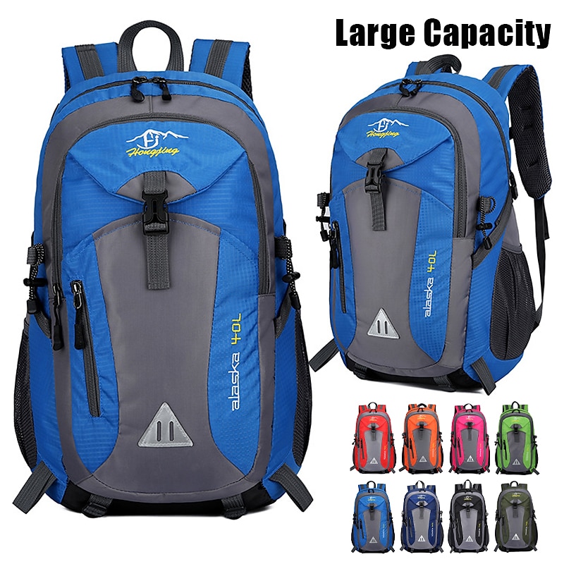 Large Capacity Waterproof Polyester Backpack for Hiking, Travel, and School - Durable and Versatile for Students and Outdoor Enthusiasts, Back to School