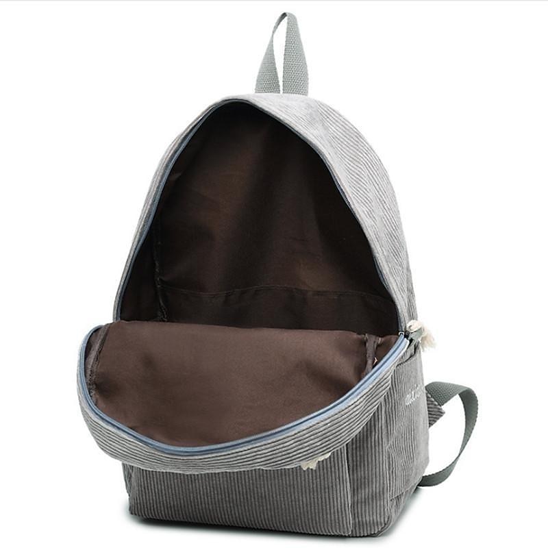 School Backpack Bags For Teenage Girls Backpack Women Bagpack Female  Corduroy Bookbag Harajuku Bag, Back to School Gift4