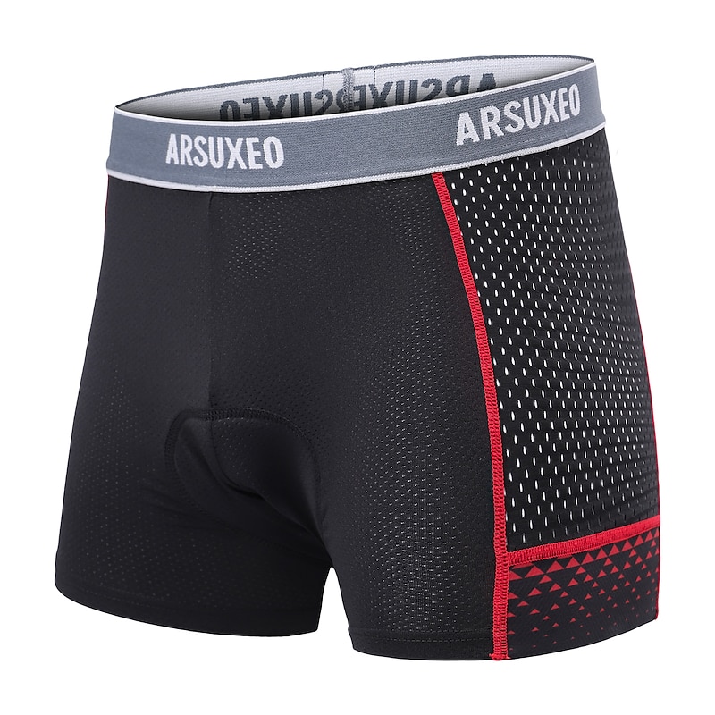 Arsuxeo Men's Patterned Cycling Underwear Shorts Cycling Underwear Cycling Shorts Bike Underwear Shorts Padded Shorts / Chamois Form Fit Mountain Bike MTB Road Bike Cycling Sports Reduces Chafing4