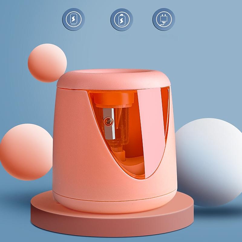 USB Rechargeable Electric Pencil Sharpener, Heavy-Duty Mechanical Design, Multi-Function for School & Office Use, Ideal Gift for Students3