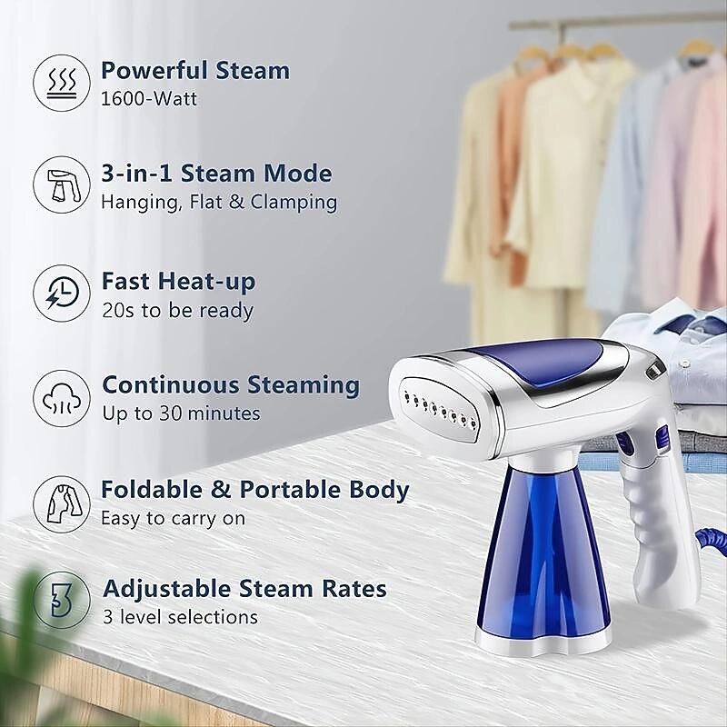 New 1600W Handheld Hanging Ironing Machine Travel Multi-function Mini Portable Ironing Machine Home Steam Ironing Machine2