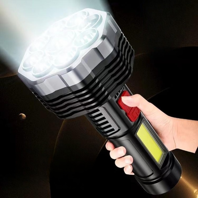 9 LED Flashlight Super Strong Torch with USB Rechargeable Handheld Lantern Waterproof Portable3