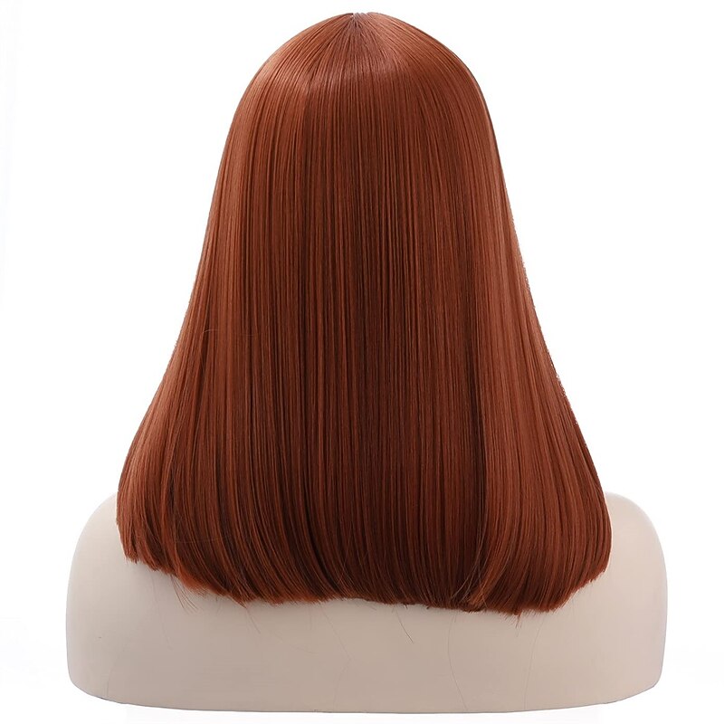 The Movie Black Widow Cosplay Wigs for Women Anime Synthetic Shoulder Length Brown Silk Straight Wigs for Girls Party Daily Use Halloween Wigs4
