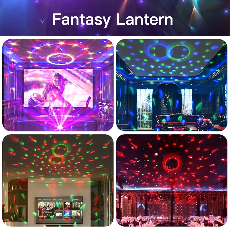 LED Projector Light, Colorful Magic Ball Lamp Atmosphere Lamp Bluetooth Sound Ball Lamp Dormitory Singing Flash Lamp Room Atmosphere Lamp4