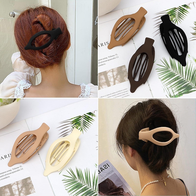 1PC Alligator Hair Clips for Women, Matte Flat Claw Clips for Thick Hair Flat Hair Clips French Barrette Jaw Clips, 4.52"Alligator Clips for Hair Lay Down Claw Clip Laconic Hair Accessories for Women3