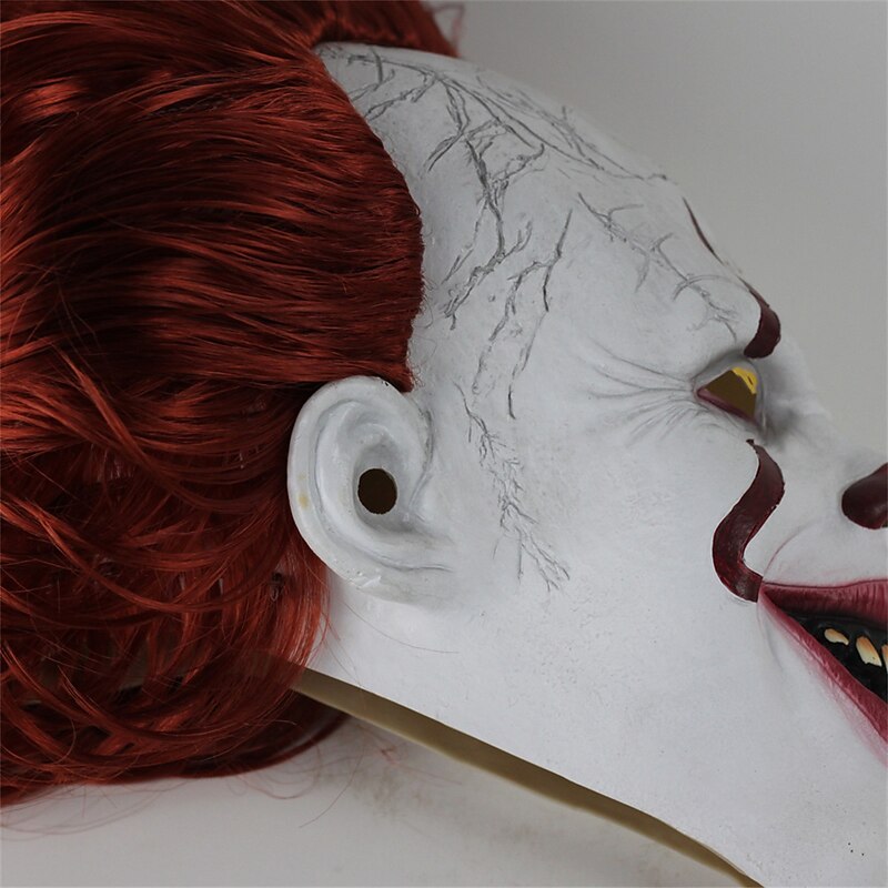 1pc Halloween Horror Clown Back To The Soul Mask Makeup Joker Headgear Cos Dress Up Props Anime Cosplay Funny Surprise Accessories4