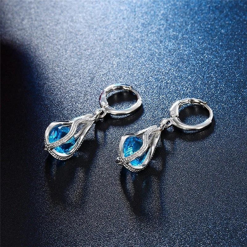 Bridal Jewelry Sets Two-piece Suit Zircon Crystal Rings 1 Necklace Women's Fashion Cute Cool Lovely Classic Precious irregular Jewelry Set For Wedding Party