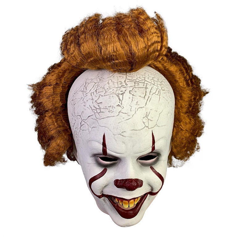 Pennywise Killer Clown Halloween Mask It Horror Scary Costume Adults' Unisex Halloween Carnival Mardi Gras Easy Halloween Costumes Dress Up2