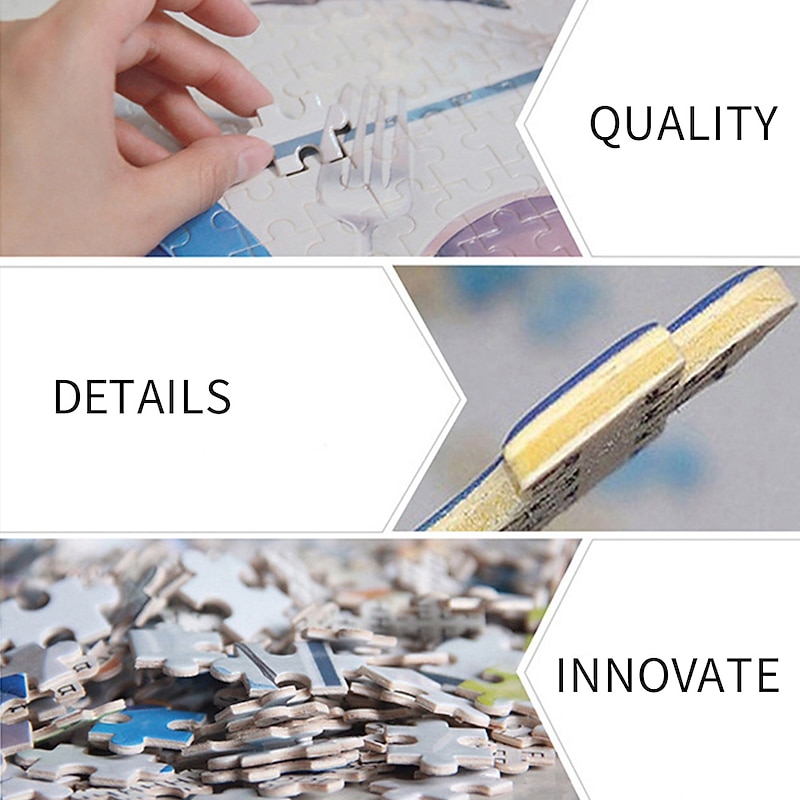 Personalized Puzzle with Box for Family Picture Pet Memorial, Jigsaw Puzzles White Card Paper To Create Customized Gift 500pcs/100pcs2