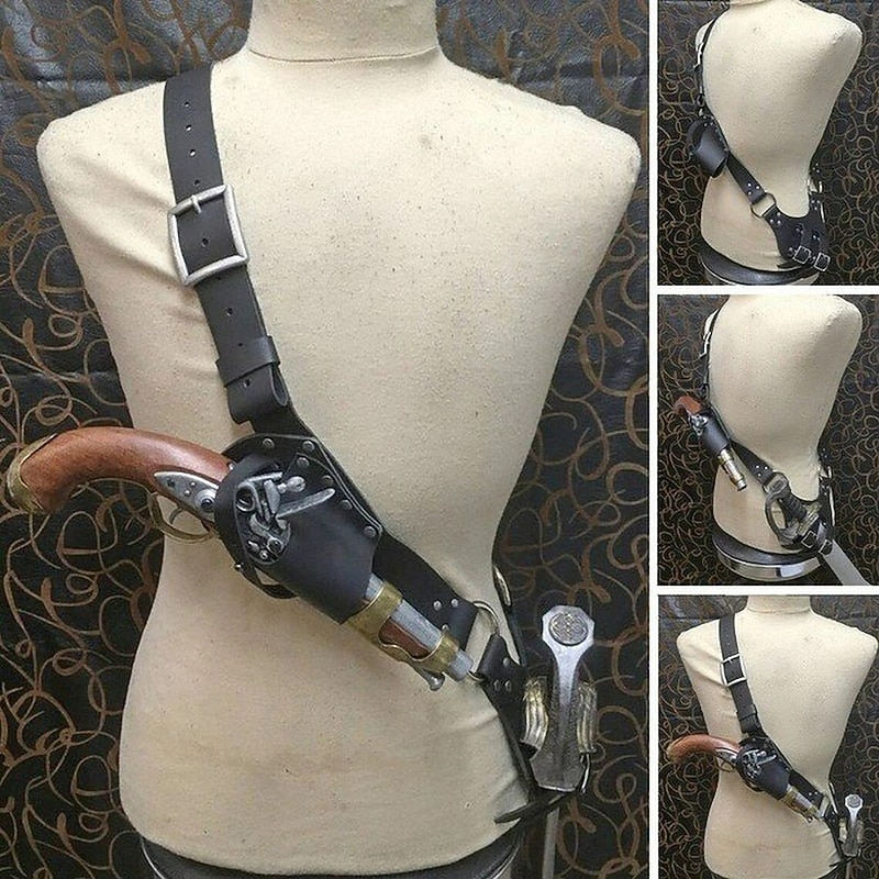 Punk & Gothic Medieval Renaissance Cosplay Costume Scabbard Pirate Warrior Viking Fancy Dress Men's Pirate Masquerade Stage Renaissance Fair LARP Adults' More Accessories