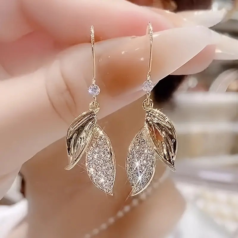 Women' Drop Earring Fine Jewelry Claic Leaf tylih imple Earring Jewelry Gold For Fall Wedding Party 1 Pair dress to impress 2025 2025 - $14.99