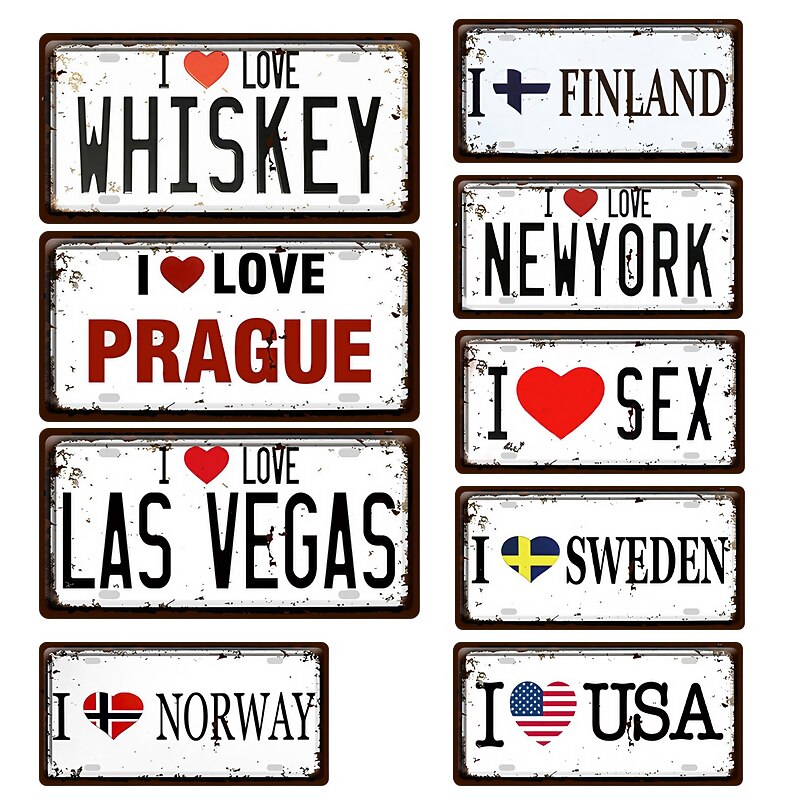 1pc Metal Tin Sign Movie Licenses Plate Vintage Plaque Decor, Home Decor, Restaurant Decor, Bar Decor, Cafe Decor, Garage Decor, Wall Decor, Water-proof, Dust-proof 15x30cm / 6''x12''