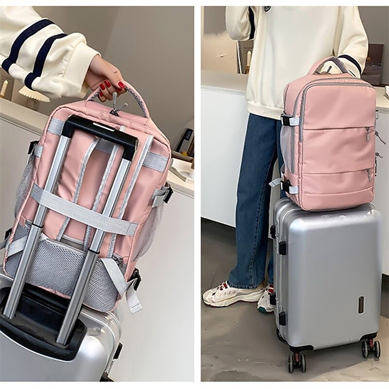 Women Travel Backpack Water Repellent Anti-Theft Stylish Casual Daypack Bag with Luggage Strap USB Charging Port Backpack2