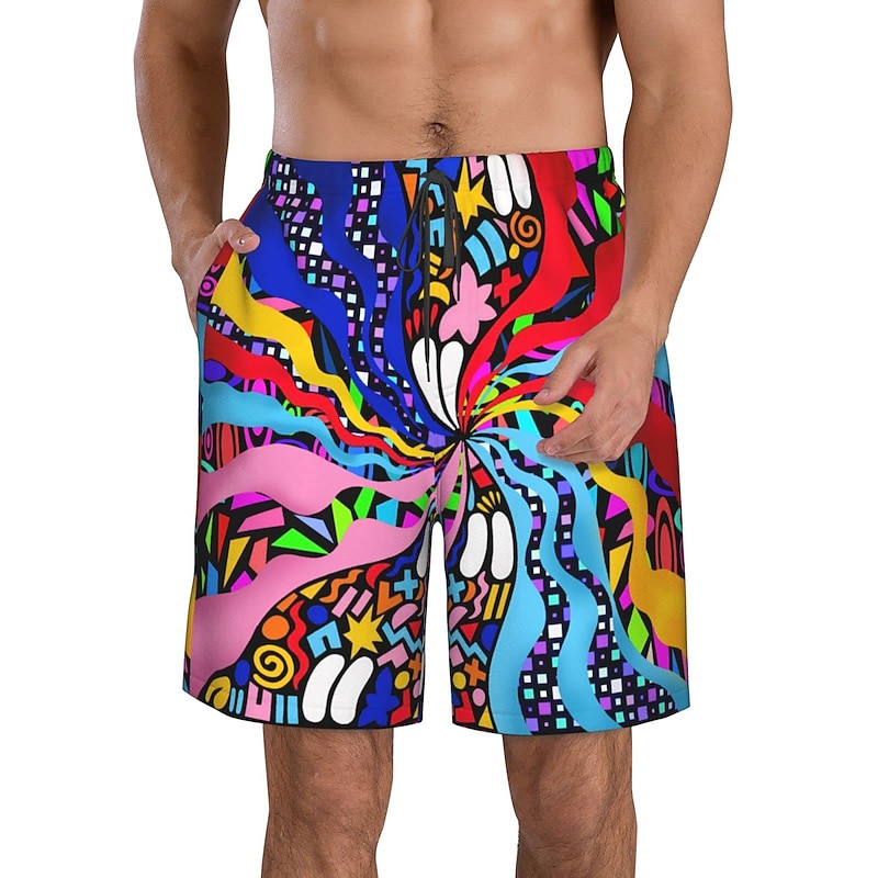 Classical Retro Vintage 1970s Shorts Hippie Fancy Dress Men's Carnival Masquerade Party / Evening Casual Daily Pride Parade Adults' Shorts Summer3