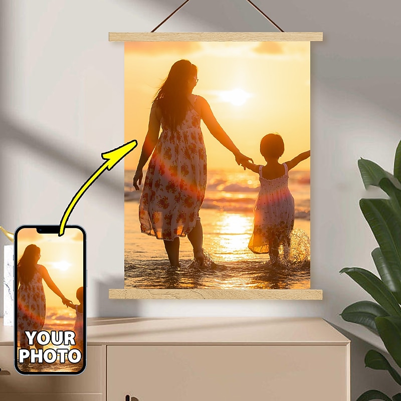 Custom Posters with Hangers Wall Art Canvas Prints and Poster - Personalized Poster 30x40cm/12''x16''3