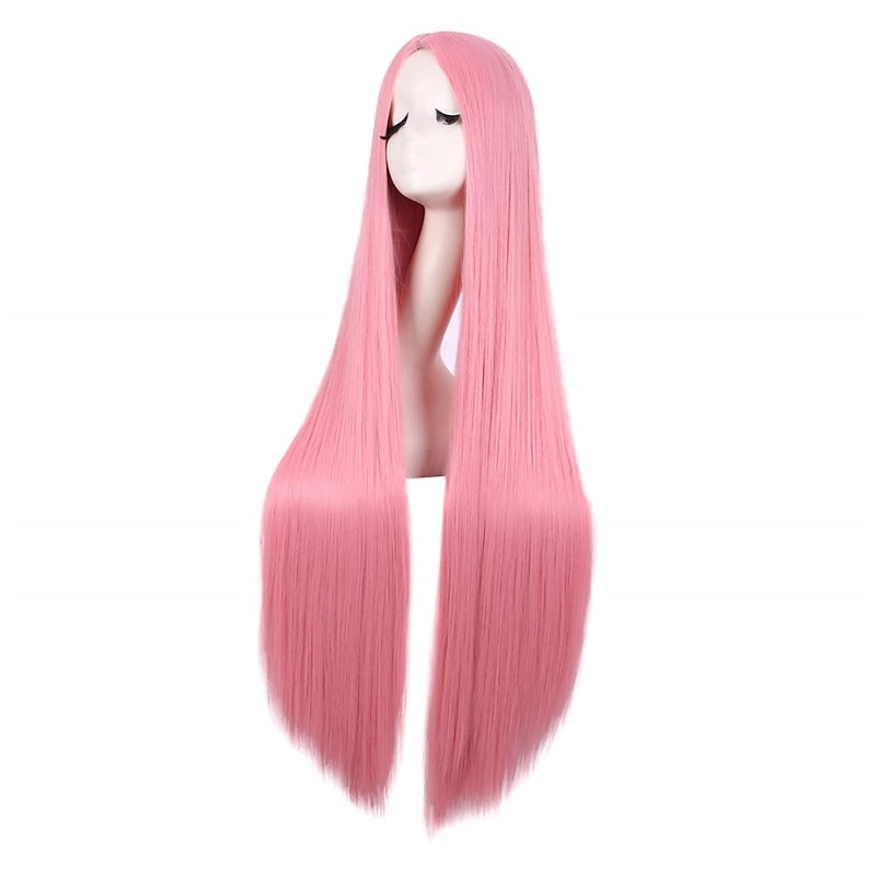 40/100cm Soft Straight Long Cosplay Wig Halloween Cosplay Party Wigs3