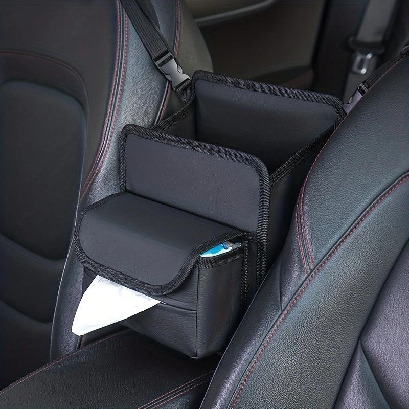 Car Seat Middle Organiser PU Leather Auto Between Seat Storage with Pockets Front Seat Handbag Holder Pet Net Barrier Organizer