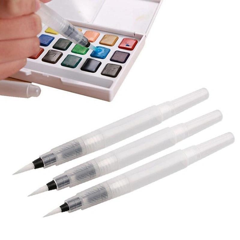 3pcs/Lot Refillable Water Brush Ink Pen For Water Color Calligraphy Drawing Painting Illustration Pen Office Stationery2