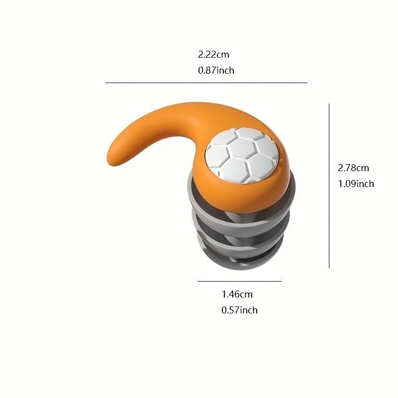 1 Pair Sleeping Ear Plugs Silicone Soft Comfortable Earplugs Sound Insulation Noise Reduction Earbuds Noise Filter Sleeping Swimming Waterproof Three Layers Mute3