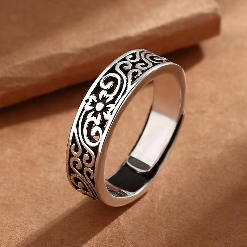 1PC Adjustable Ring For Men's Women's Gift Daily Date Alloy Retro Joy