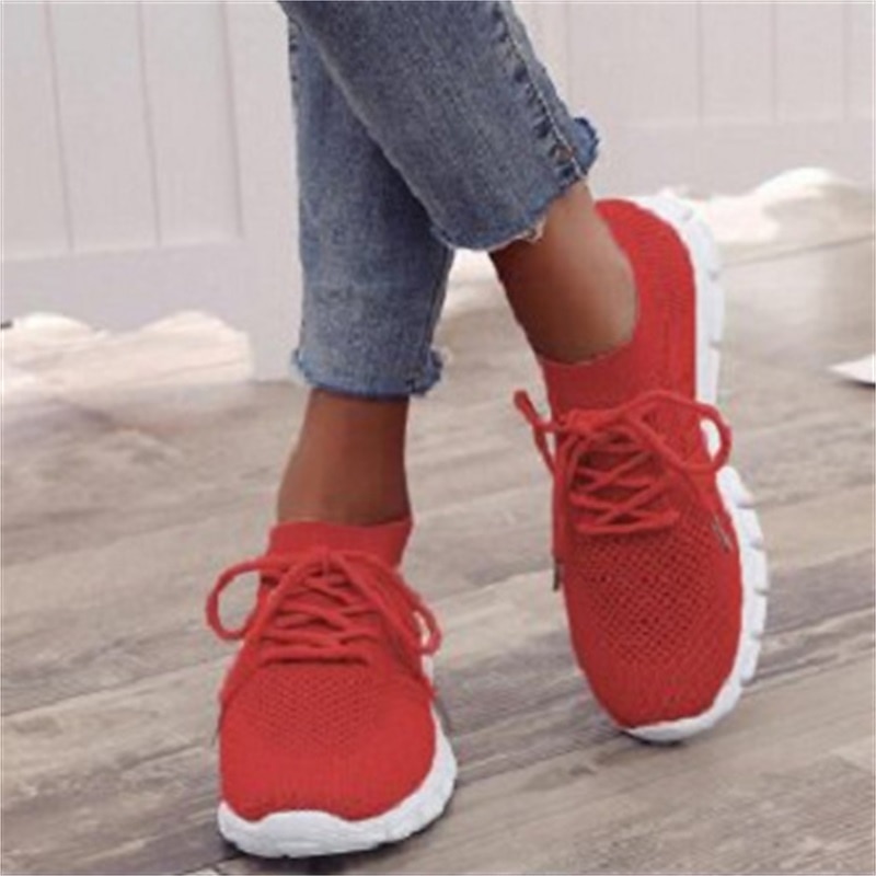 Women's Black Knit Sneakers with White Sole for Running and Casual Wear 21