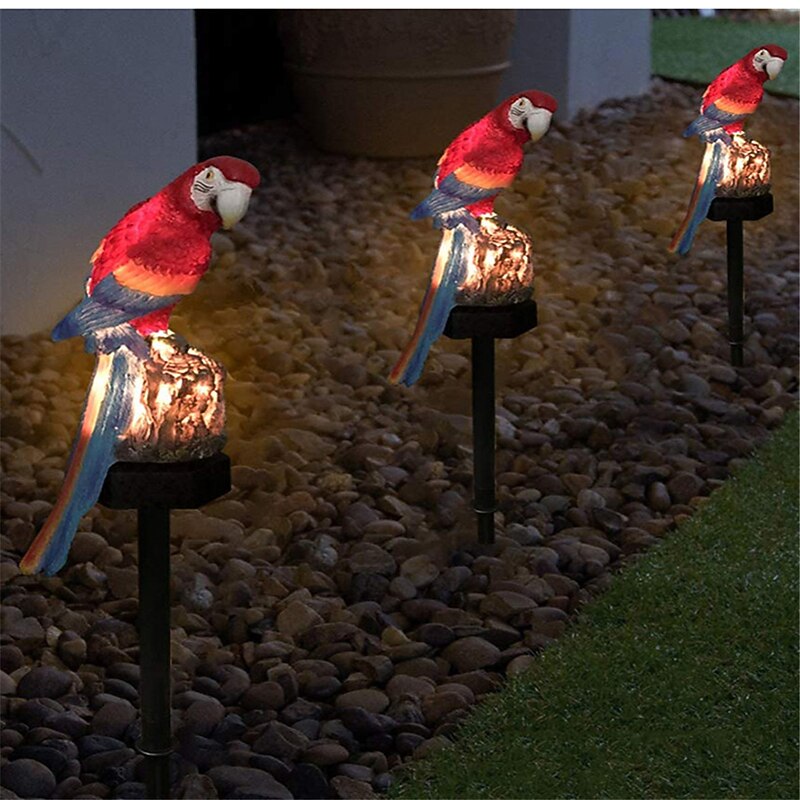 LED Solar Courtyard Outdoor Decorative Lights Parrot Lights Backyard Lighting Paths Landscape Ecological Markers Ground Mounted Lawn Lights Holiday Party Decorative Lights2