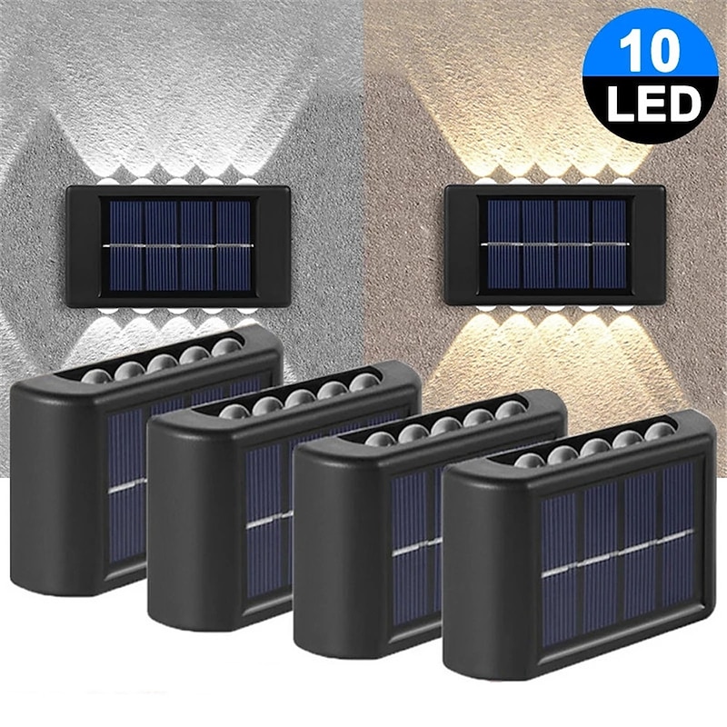 10LEDs Solar Wall Lamp Outdoor Waterproof Solar Lights Up And Down Luminous Lighting For Garden Street Landscape Balcony Outdoor Decor3