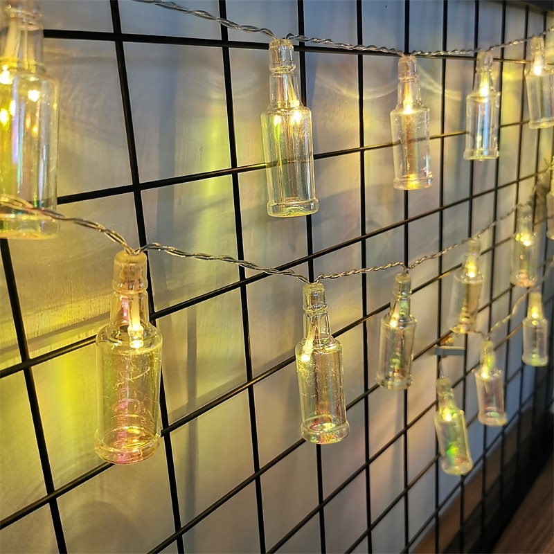 Beer Bottle String Lights Oktoberfest 50 LEDs String Lights Summer String Lights Decor for Home Bedroom Yard Patio Wedding Birthday Party Summer Decor