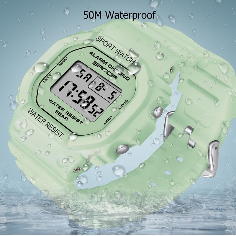 SANDA Digital Watch Men Women 50M Waterproof Sports Watches Male Ladies Clock Electronic Square Watch4