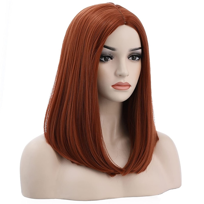 The Movie Black Widow Cosplay Wigs for Women Anime Synthetic Shoulder Length Brown Silk Straight Wigs for Girls Party Daily Use Halloween Wigs3