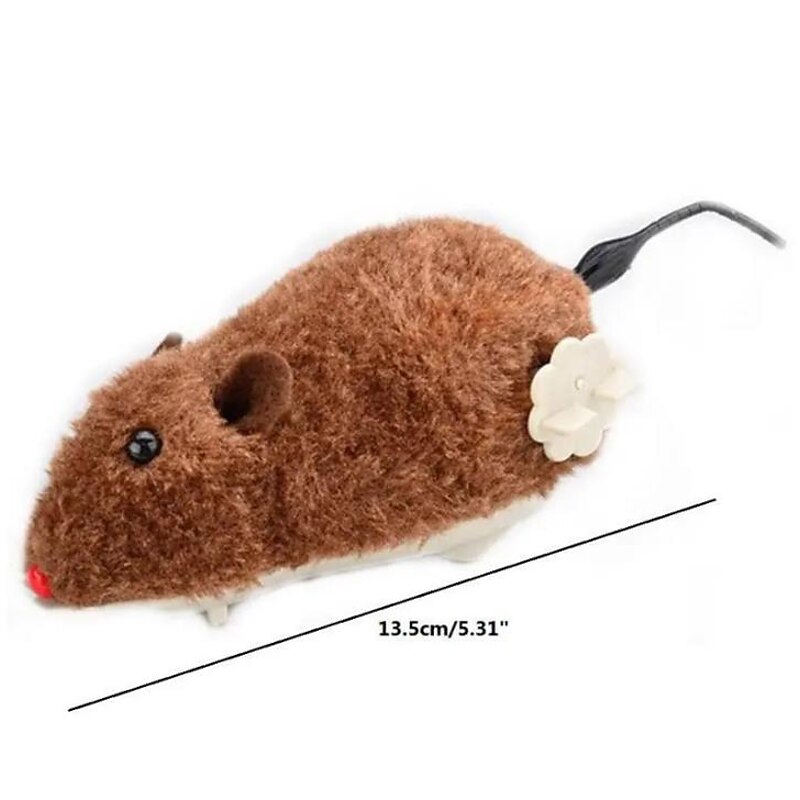 Interactive Cat Toy: 1pc Wind-Up Plush Mouse - Stimulate Your Cat's Natural Instincts!3