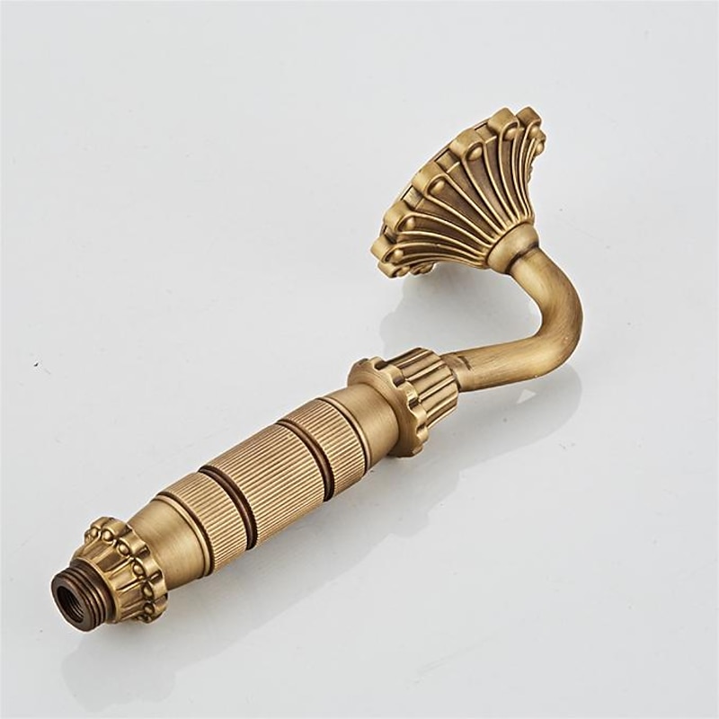 Shower Faucet Set Wall Mounted Vintage Brass, Shower System Handheld Sprayer, with Tub Spout Cold and Hot Hose4