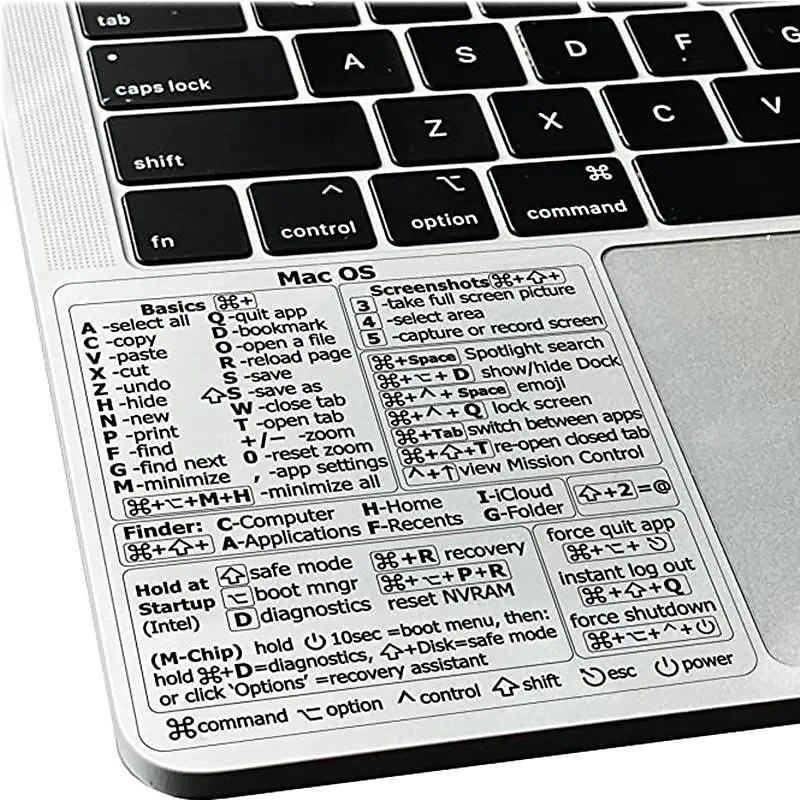 Reference Keyboard Shortcut Sticker Adhesive For PC Laptop Desktop Shortcut Sticker for Apple Mac Chromebook Window Photoshop