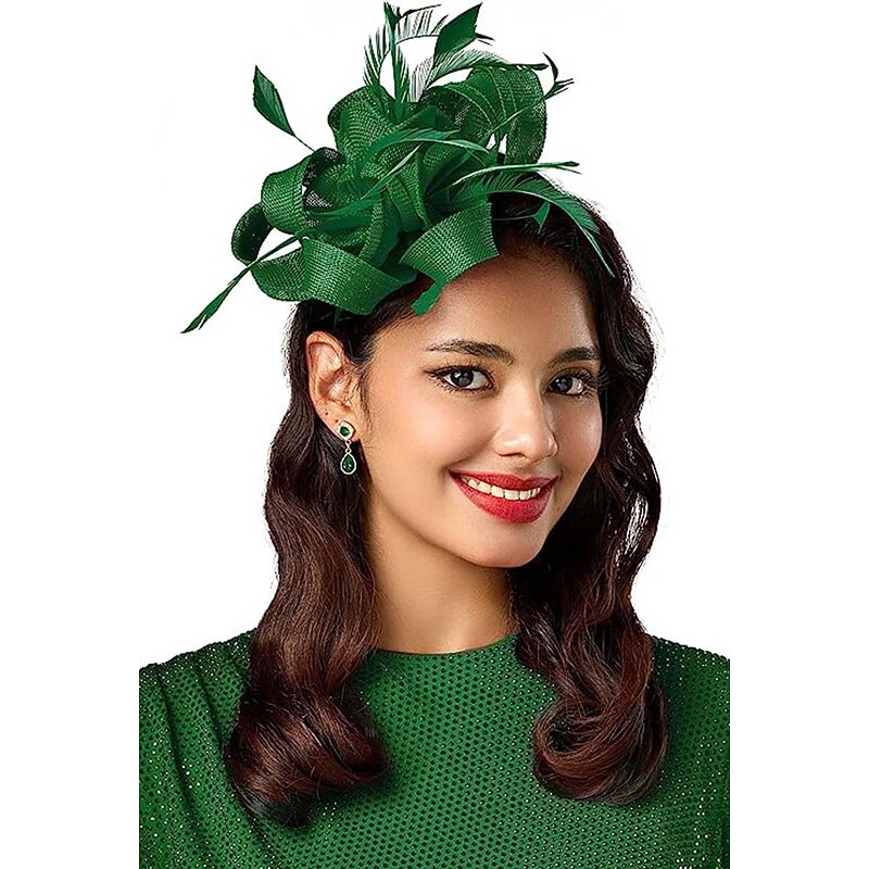 Fascinators Net Halloween Kentucky Derby Classic Wedding With Flower Headpiece Headwear