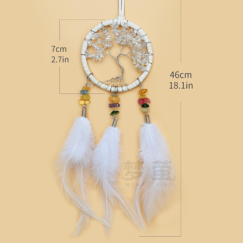 Dream Catcher Handmade Gift Wall Hanging Car Hanging Decor Art Ornament Craft Feather For Kids Bedroom Wedding Festival2