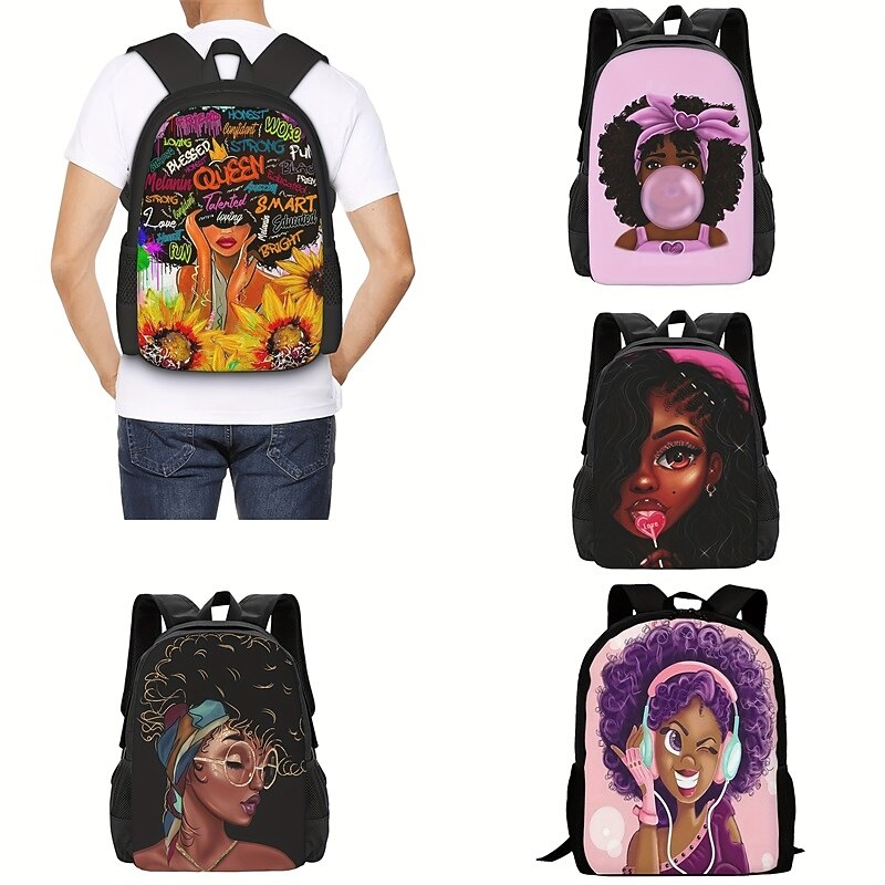 Graffiti Girl Backpack for Teens – Funky Urban Art School Bag with Colorful Design for Boys and Girls2