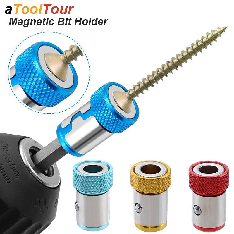 Magnetic Ring Cross Phillips Screwdriver Bit Holder 6.35mm 1/4 Universal Alloy Anti-corrosion Strong Magnetizer Power Hand Tool