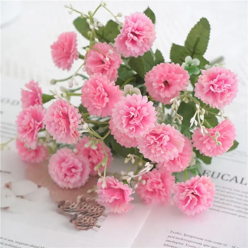 1pc 20 Heads Artificial Flowers Fake Hydrangeas For Home Furnishings2