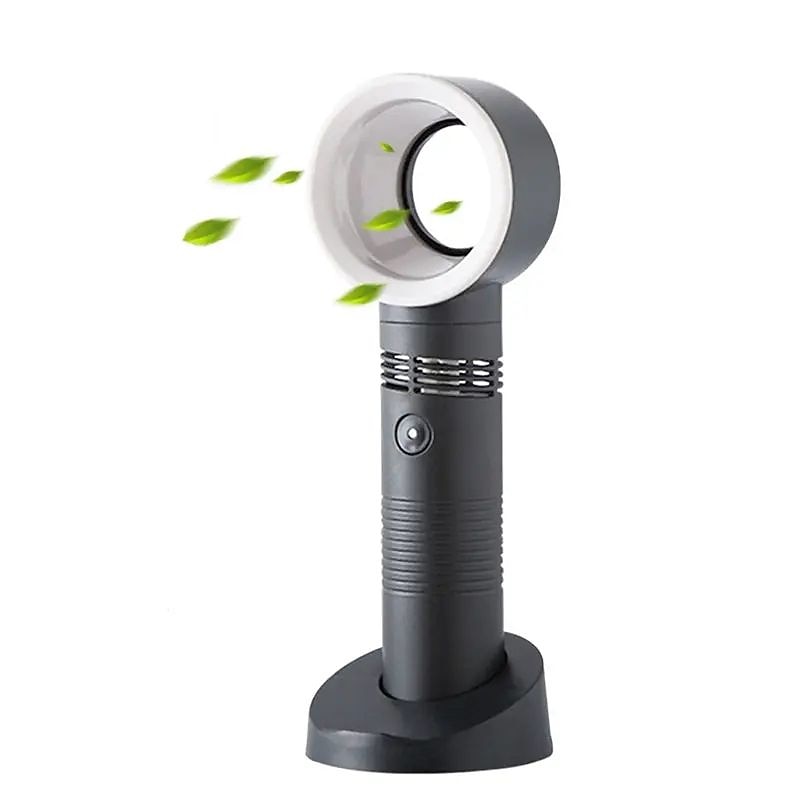 Bladeless Handheld Fan – USB Rechargeable Silent Electric Fan for Desk or Travel, Turbo Design3