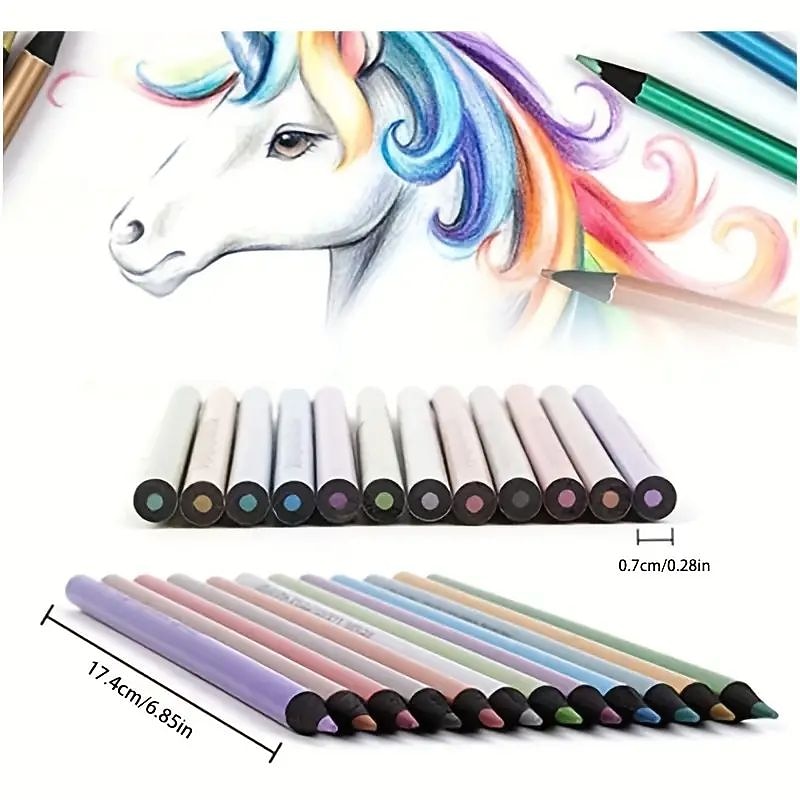 18 Colors Metallic Pencils Colored Pencils Drawing Colored Pencils Art Supplies2