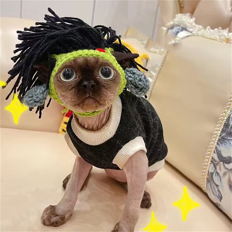 Dog Cat Bandanas & Hats Fashion Cool Winter Soft Washable Comfortable Halloween Outdoor Casual Daily Dog Clothing for Bichon Frise Pomeranian Baby Pet Papillon Small