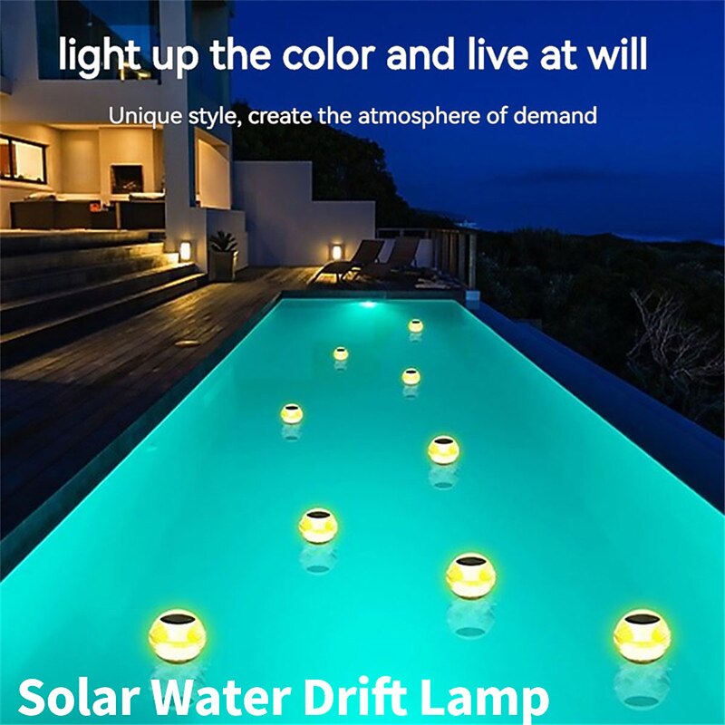 3 Models Solar Floating Light Outdoors RGB Color Changing Light Waterproof Swimming Pool Party Ball Lamps Pond Lighting Decor4