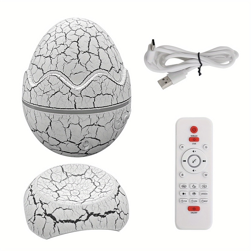 Star Projector Night Light Dinosaur Egg Projector Sky Galaxy Projector Ocean Wave Projector Light with Sleep White Noise Bluetooth Music Speaker Starlight Projector for Ceiling Decor Adult Kids Room Theater Party 11