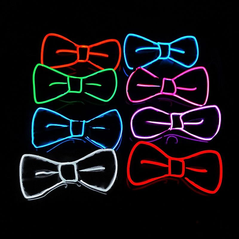 Glow in the Dark LED Bow Tie Luminous Carnival Flashing Necktie For Birthday Party Wedding Holiday Decoration Cosplay Costume3