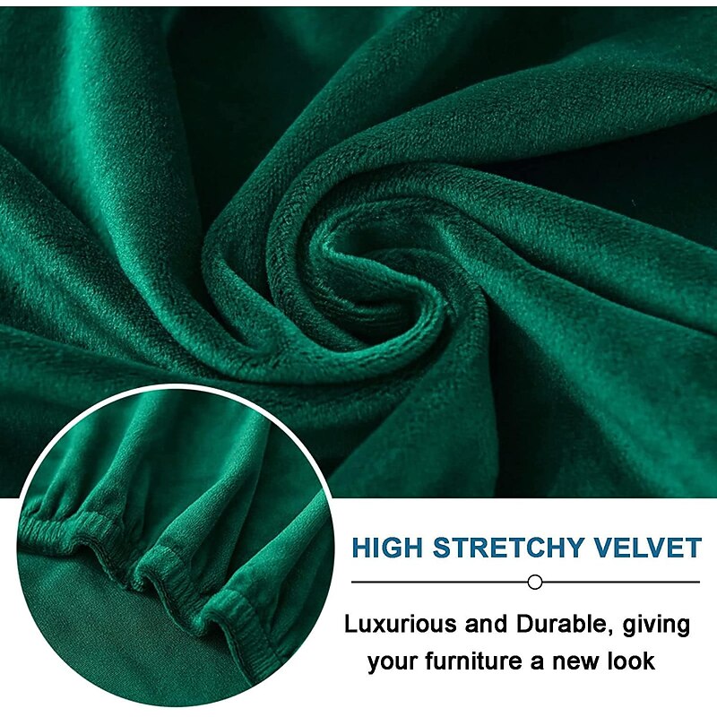 Velvet Club Chair Barrel Chair Slipcover Tub Chair Cover with Seat Cushion Cover Non Slip Furniture Protector Couch Cover with Elastic Bottom for Hotel Bar,Sage Green3